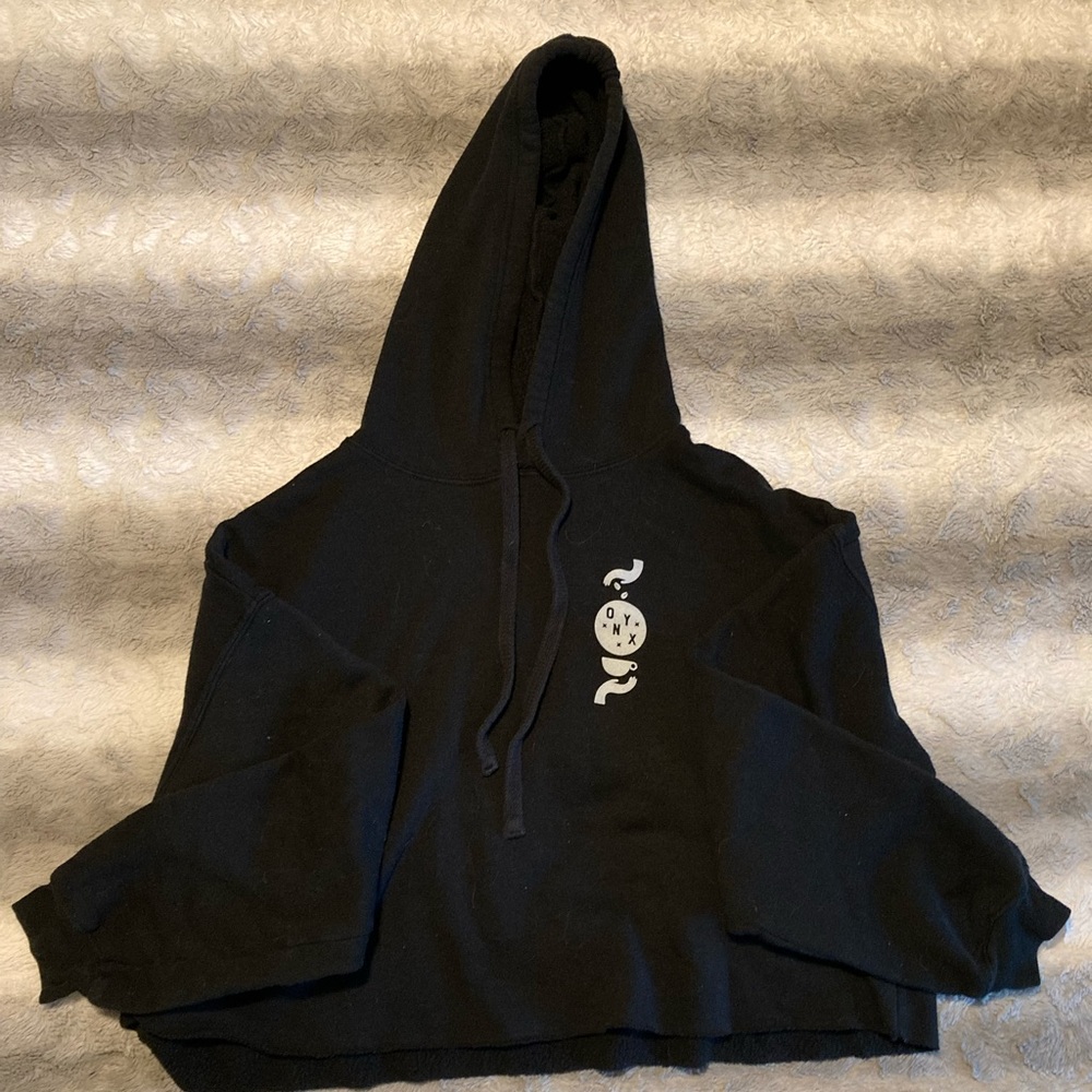 Onyx coffee cropped hoodie